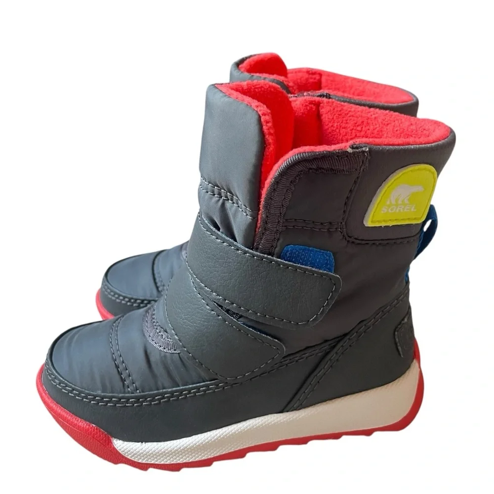 Sorel Toddler Whitney ll Strap Waterproof Boots Jet Poppy Red Size 5 NWT‎